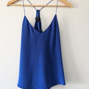 Silk J.Crew Bradshaw blue tank